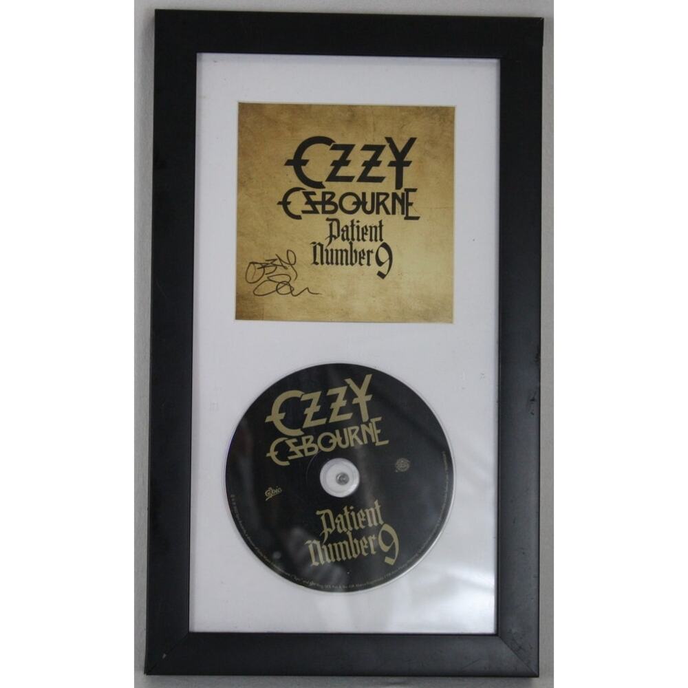 Ozzy Osbourne Autographed CD Patient Number Nine Framed Auto Authentic